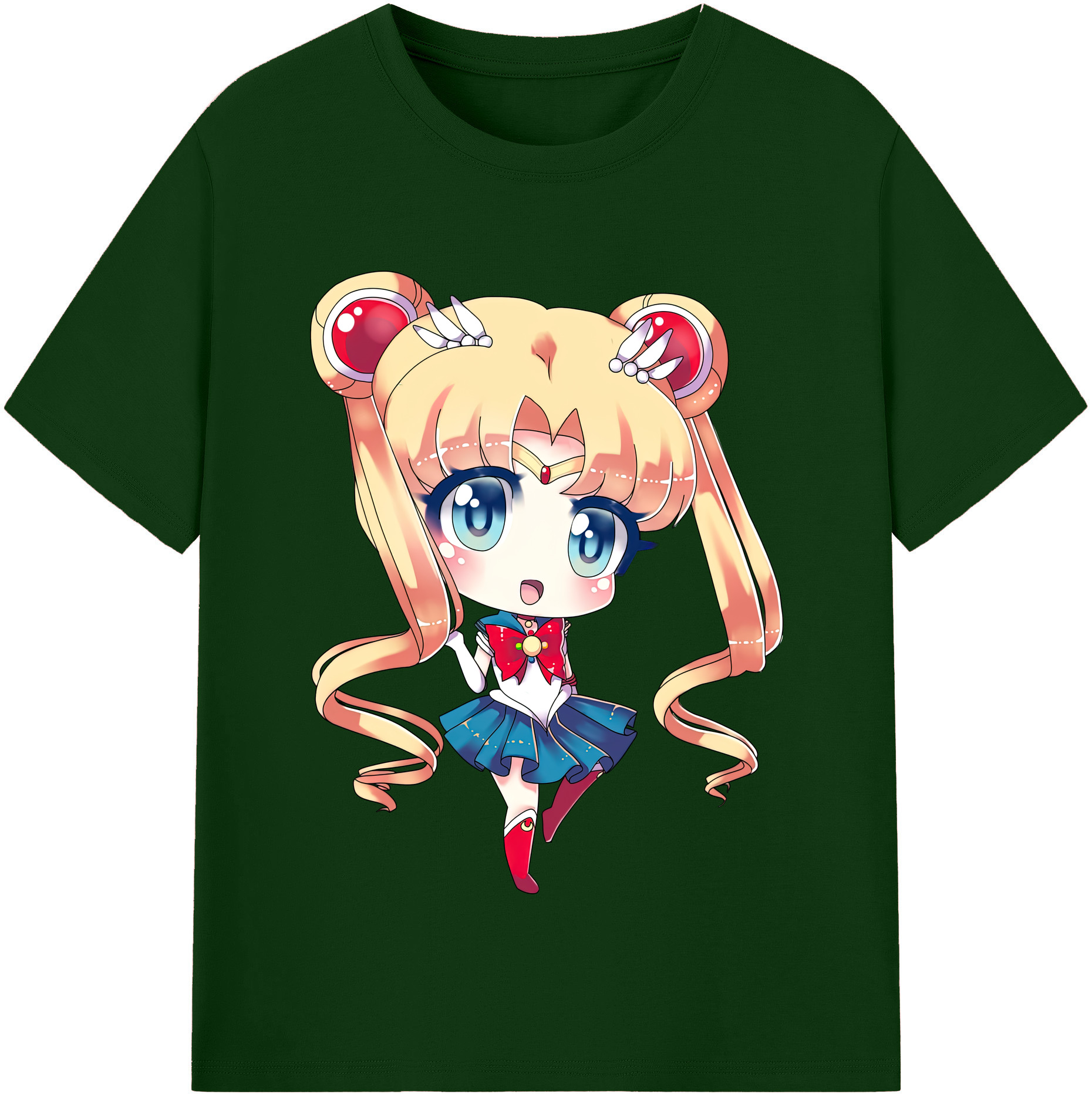 （画像用） 美少女戦士セーラームーン 月野 うさぎ つきの うさぎ Sailor Moon Tsukino Usagi 綿100％半袖Tシャツ（フロントプリント）